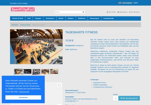 
                            8. Fitness Tageskarte im FiZ Kiel - SportCityKiel