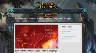 
                            2. Fitur terbaru Garena+: Login Screen & Language ... - League of Legends