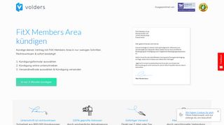 
                            6. FitX Members Area online kündigen - Volders