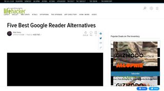 
                            6. Five Best Google Reader Alternatives - Lifehacker