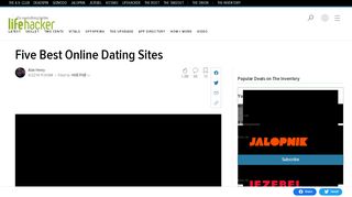 
                            12. Five Best Online Dating Sites - Lifehacker