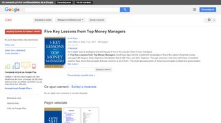 
                            9. Five Key Lessons from Top Money Managers