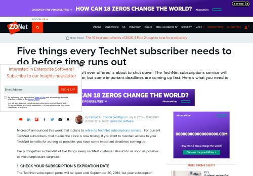 
                            9. Five things every TechNet subscriber needs to do before time runs out ...