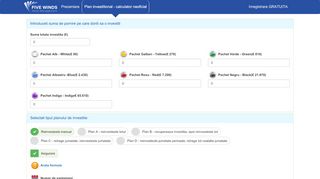 
                            3. Five Winds Asset Management - Calculator venituri saptamanale