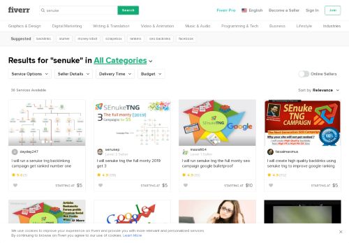 
                            12. Fiverr / Search Results for 'senuke'