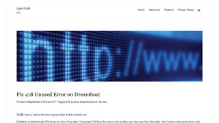 
                            2. Fix 418 Unused Error on Dreamhost – Laur IVAN