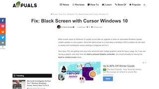 
                            8. Fix: Black Screen with Cursor Windows 10 - Appuals.com