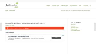 
                            3. Fix bug for WordPress Social Login with WordPress 4.9 - Jobdhundho