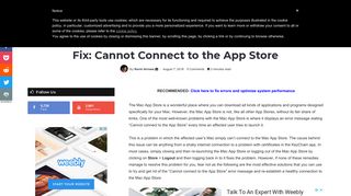 
                            3. Fix: Cannot Connect to the App Store - Appuals.com