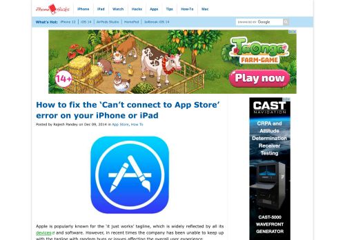 
                            10. Fix 'Can't connect to App Store' error on your iPhone or iPad