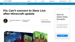 
                            6. Fix: Can't connect to Xbox Live after Minecraft update - Windows Report