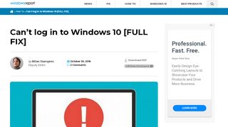 
                            5. Fix: Can't log in to Windows 10 - Windows Report