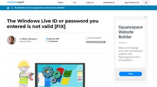 
                            6. Fix: 'Can't sign in. The Windows Live ID or password you entered is ...
