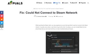 
                            13. Fix: Could Not Connect to Steam Network - Appuals.com