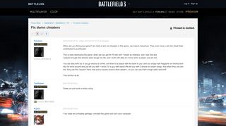 
                            9. Fix damn cheaters - Forums - Battlelog / Battlefield 3