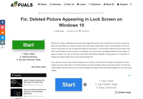 
                            7. Fix: Deleted Picture Appearing in Lock Screen on Windows 10 - Appuals