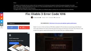 
                            10. Fix: Diablo 3 Error Code 1016 - Appuals.com