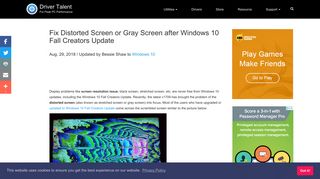 
                            5. Fix Distorted Screen or Gray Screen after Windows 10 Fall Creators ...