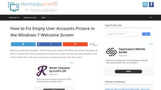 
                            7. Fix Empty User Accounts Picture Windows 7 Welcome Screen