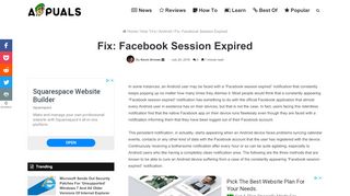 
                            9. Fix: Facebook Session Expired - Appuals.com