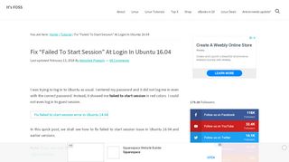 
                            4. Fix “Failed To Start Session” At Login In Ubuntu 16.04 - It's FOSS