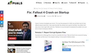 
                            6. Fix: Fallout 4 Crash on Startup - Appuals.com