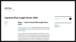 
                            2. Fix Garena Plus Login Error 2741 Repair Guide [Solved]
