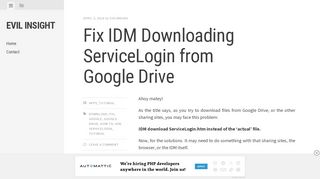 
                            4. Fix IDM Downloading ServiceLogin from Google Drive | Evil Insight