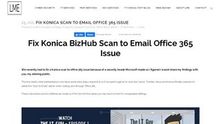 
                            9. Fix Konica Scan to Email Office 365 Issue - LME Services