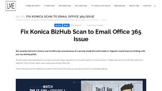 
                            3. Fix Konica Scan to Email Office 365 Issue - LME Services