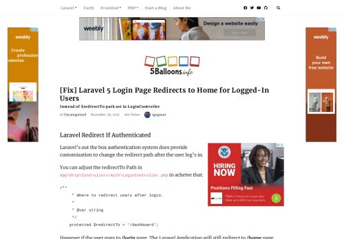 
                            10. [Fix] Laravel 5 Login Page Redirects to Home for Logged-In Users ...