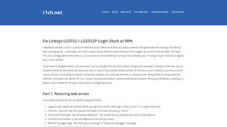 
                            6. Fix Linksys LGS552 / LGS552P Login Stuck at 90% | r1ch.net