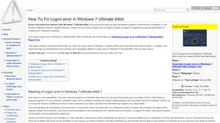 
                            12. Fix Logon error in Windows 7 Ultimate 64bit.