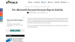 
                            10. Fix: Microsoft Account Unusual Sign-in Activity - Appuals.com