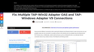 
                            11. Fix: Multiple TAP-Win32 Adapter OAS and TAP-Windows Adapter V9 ...