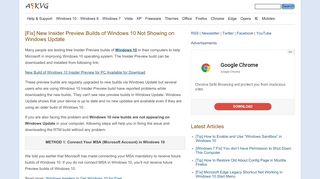 
                            7. [Fix] New Insider Preview Builds of Windows 10 Not Showing on ...