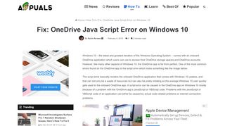 
                            2. FIX: OneDrive Script Error on Windows 10 - Appuals