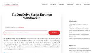 
                            6. Fix OneDrive Script Error on Windows 10 - Troubleshooter
