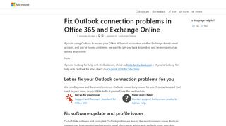 
                            13. Fix Outlook connection problems in Office 365 and Exchange Online ...