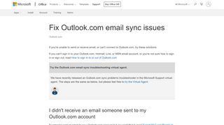 
                            13. Fix Outlook.com email sync issues - Outlook - Office Support