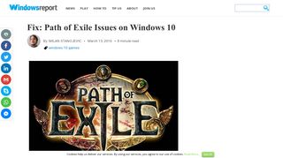 
                            12. Fix: Path of Exile Issues on Windows 10 - Windows Report