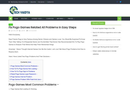 
                            11. Fix Pogo Games Related All Problems In Easy Steps – Tech Vaidya