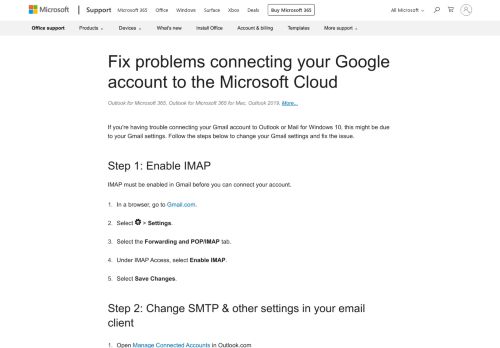 
                            13. Fix problems connecting your Google account to the Microsoft Cloud ...