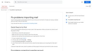 
                            13. Fix problems importing mail - Gmail Help - Google Support