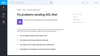 
                            6. Fix problems sending AOL Mail - AOL Help