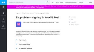 
                            1. Fix problems signing in to AOL Mail - AOL Help