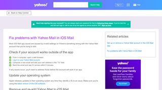 
                            12. Fix problems with Yahoo Mail in iOS Mail | Mobile Help - SLN3702