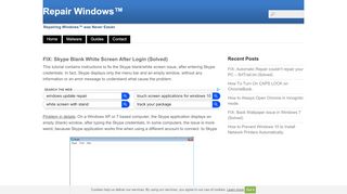 
                            7. FIX: Skype Blank White Screen After Login (Solved) • Repair ...