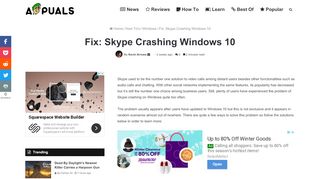 
                            3. Fix: Skype Crashing Windows 10 - Appuals.com