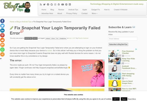 
                            8. Fix Snapchat Your Login Temporarily Failed Error - BlogTechTips